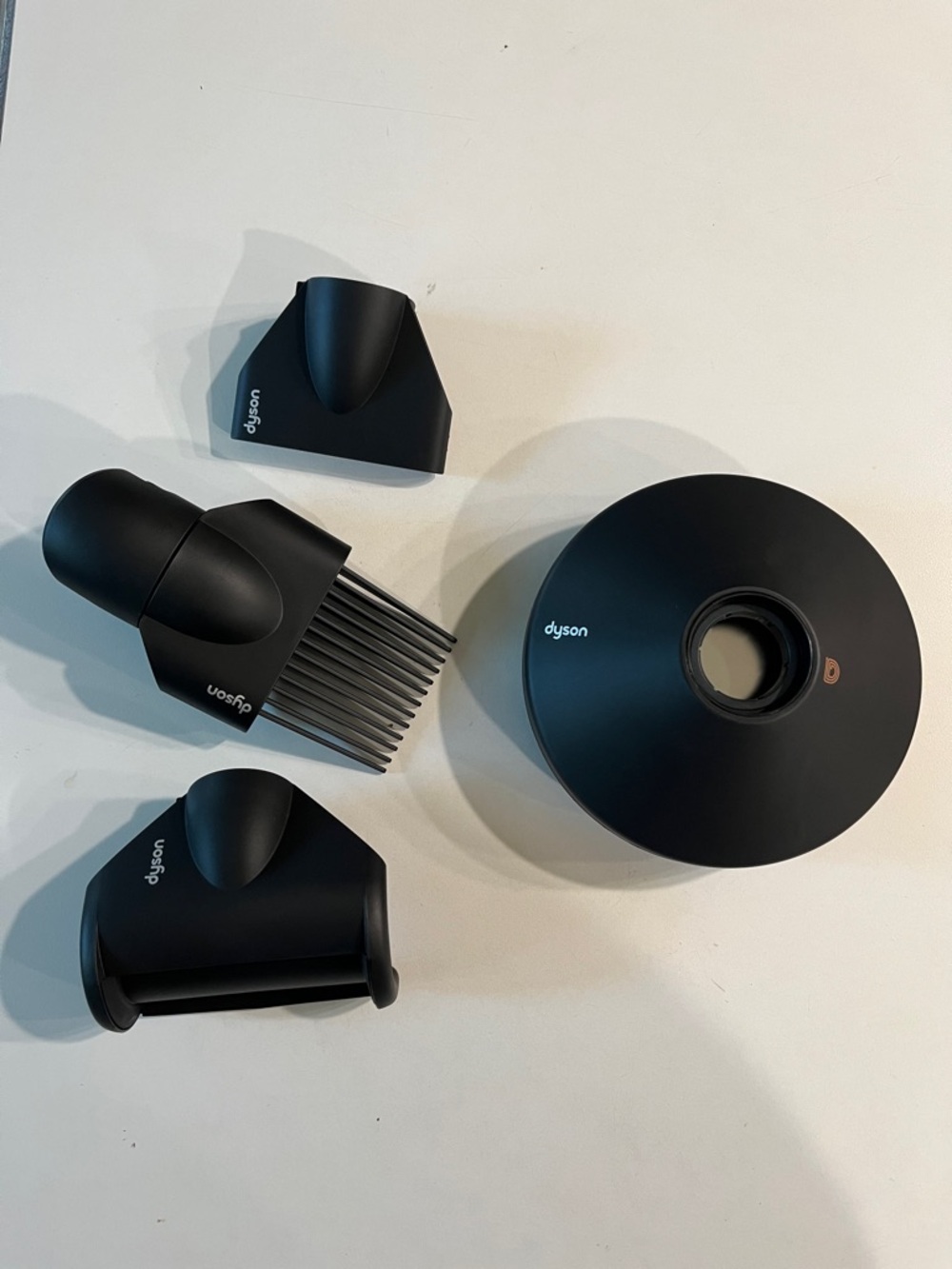Dyson Black Air Wrap Hair Tool Attachment Set with Comb and Nozzle Accessories